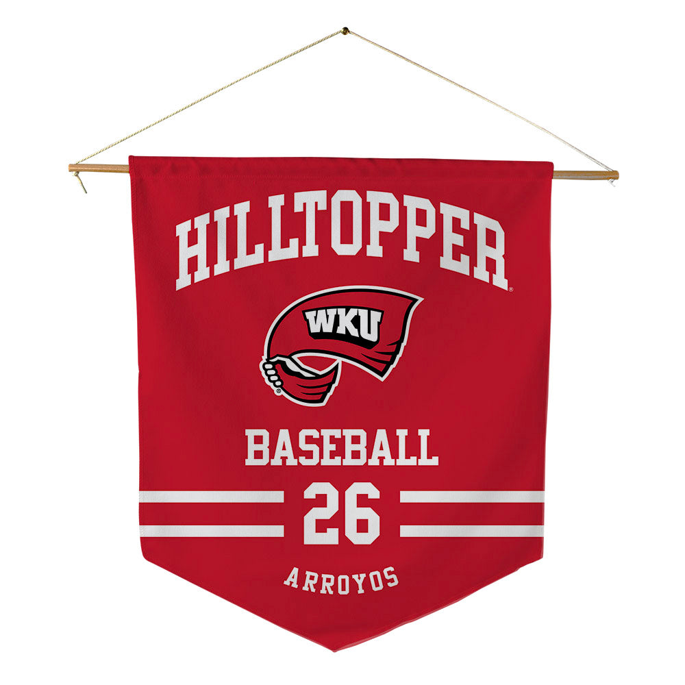 Western Kentucky - NCAA Baseball : Lane Arroyos - Pennant - 18" x 21"-0