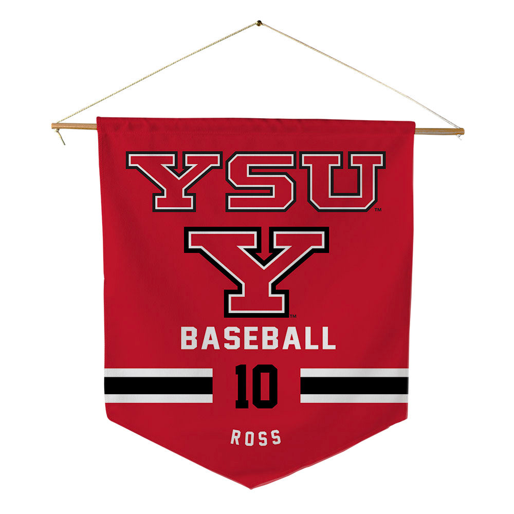 Youngstown State - NCAA Baseball : Nate Ross - Pennant - 18" x 21"-0
