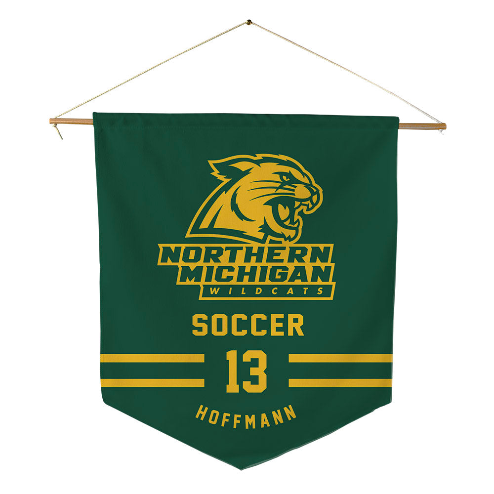 Northern Michigan - NCAA Men's Soccer : Jan Hoffmann - Pennant - 18" x 21"-0
