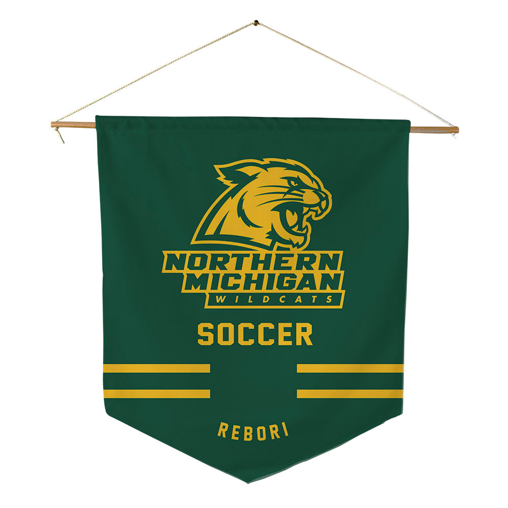 Northern Michigan - NCAA Men's Soccer : Max Rebori - Pennant - 18" x 21"-0