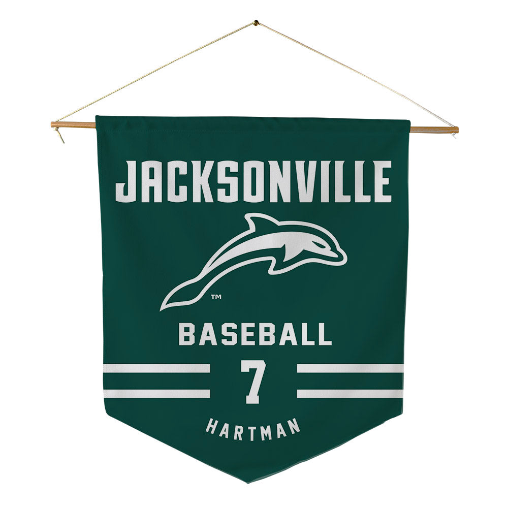 Jacksonville - NCAA Baseball : Logan Hartman - Pennant - 18" x 21"-0