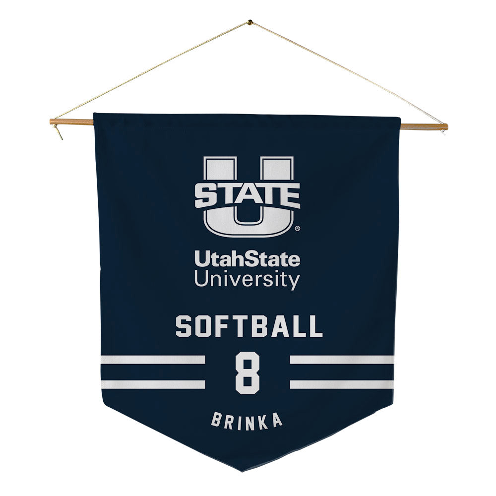 Utah State - NCAA Softball : Emmalyn Brinka - Pennant - 18" x 21"-0