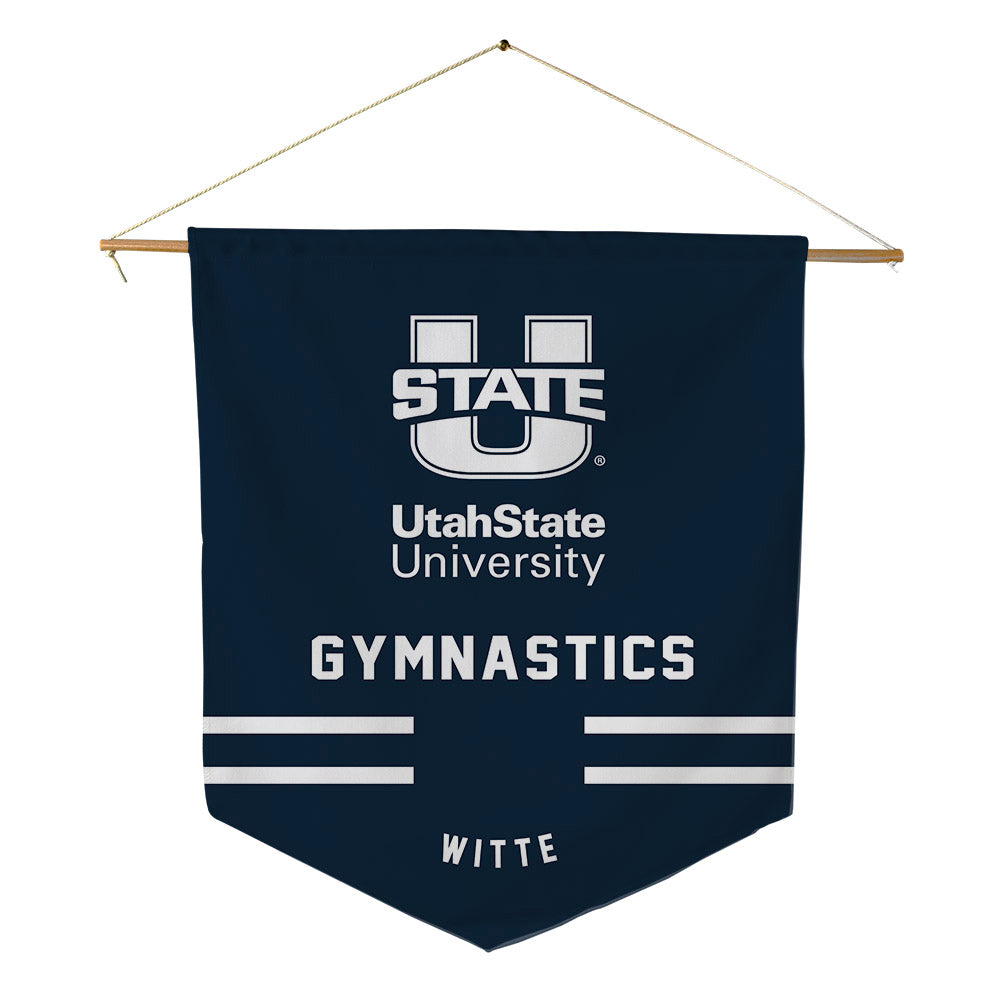 Utah State - NCAA Women's Gymnastics : Mya Witte - Pennant - 18" x 21"-0