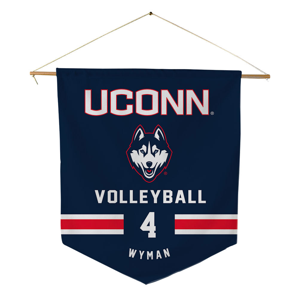 UConn - NCAA Women's Volleyball : Brenna Wyman - Pennant - 18" x 21"-0