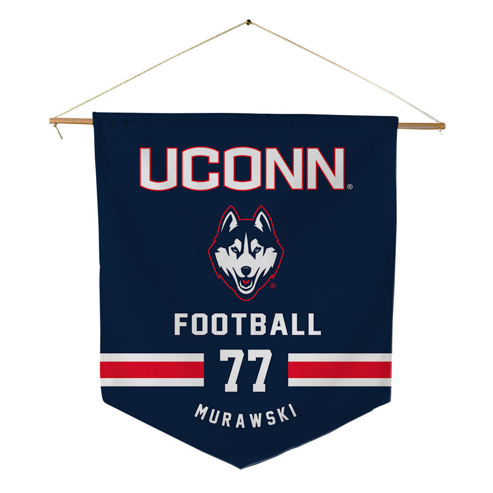 UConn - NCAA Football : Benjamin Murawski - Pennant - 18" x 21"-0