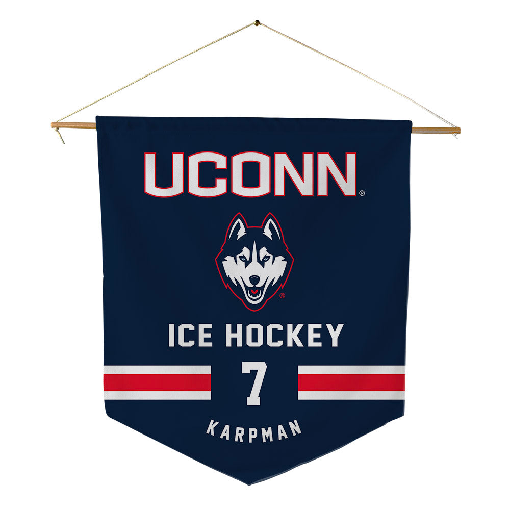 UConn - NCAA Men's Ice Hockey : Huston Karpman - Pennant - 18" x 21"-0