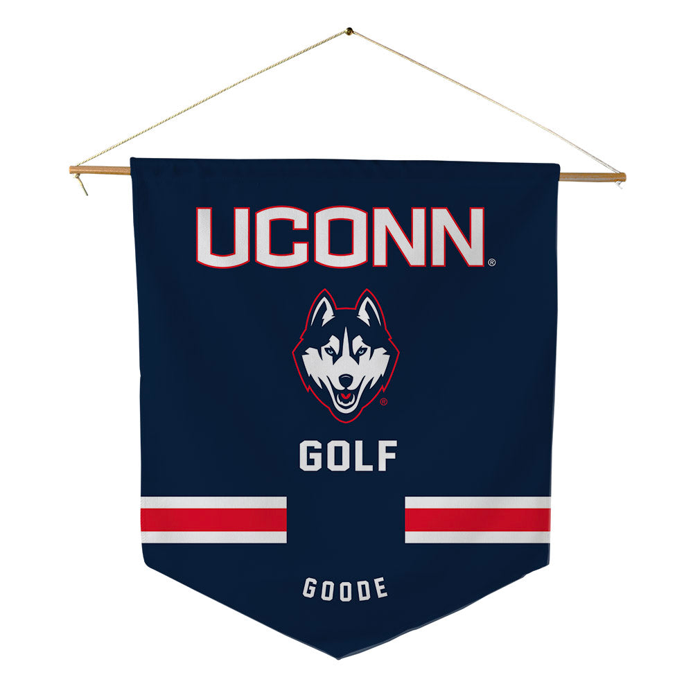 UConn - NCAA Men's Golf : Connor Goode - Pennant - 18" x 21"-0
