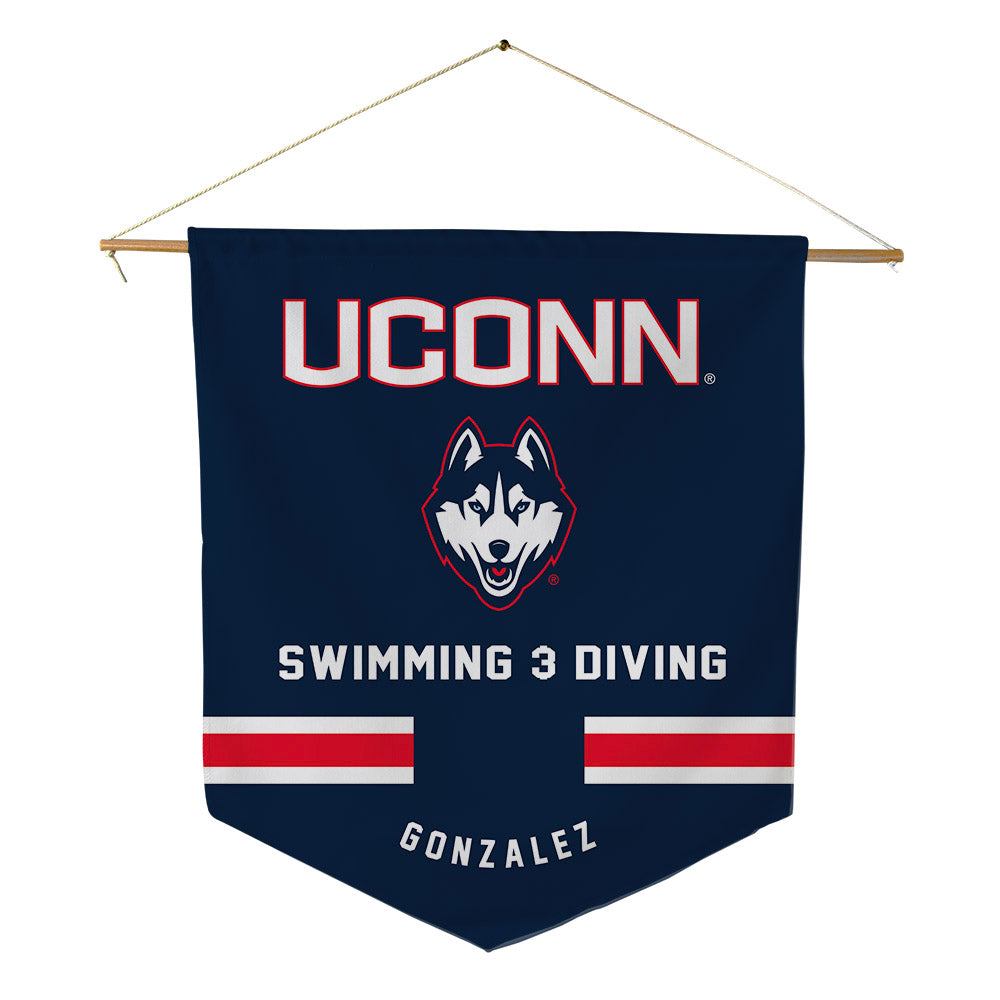UConn - NCAA Women's Swimming & Diving : Aniya Gonzalez - Pennant - 18" x 21"-0
