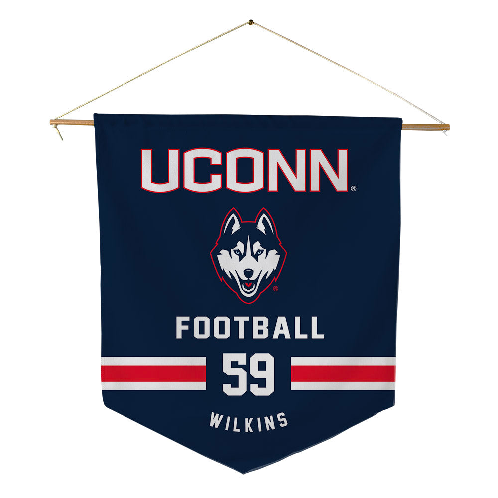 UConn - NCAA Football : Finn Wilkins - Pennant - 18" x 21"-0