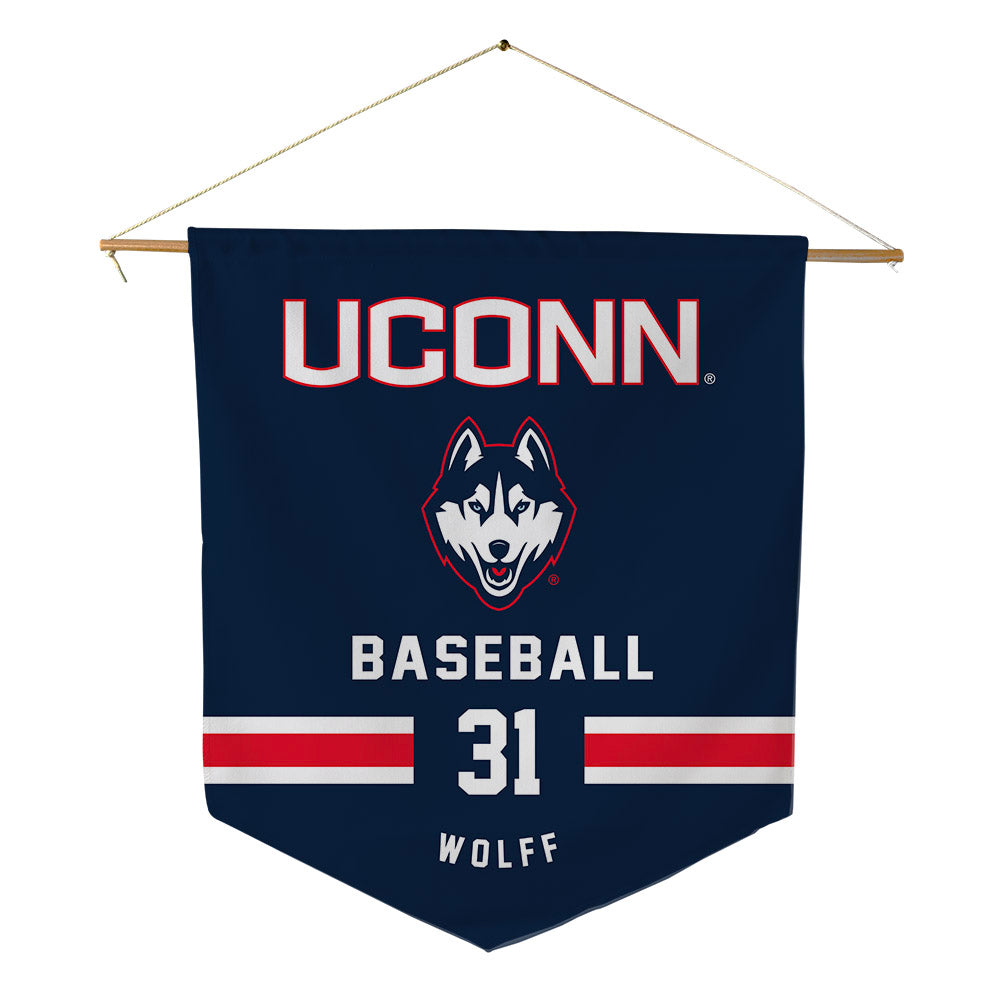 UConn - NCAA Baseball : Devin Wolff - Pennant - 18" x 21"-0
