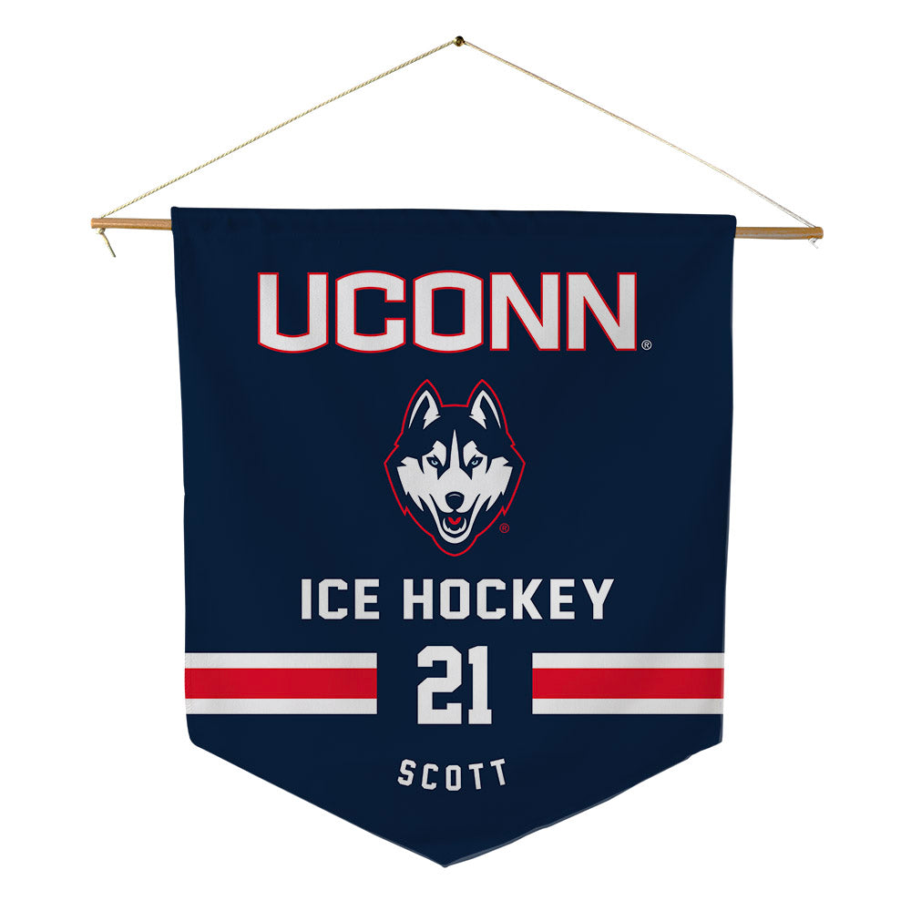 UConn - NCAA Men's Ice Hockey : Trey Scott - Pennant - 18" x 21"-0