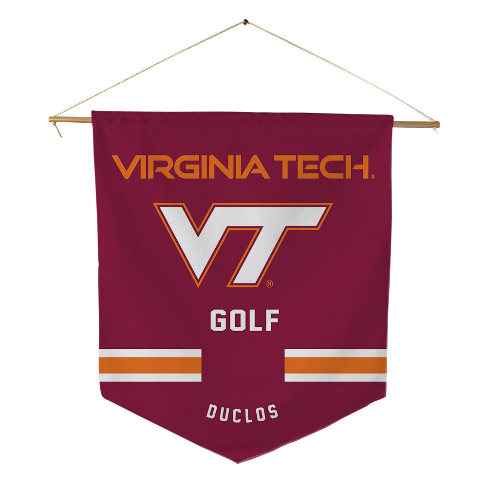 Virginia Tech - NCAA Men's Golf : Balthazar Duclos - Pennant - 18" x 21"-0