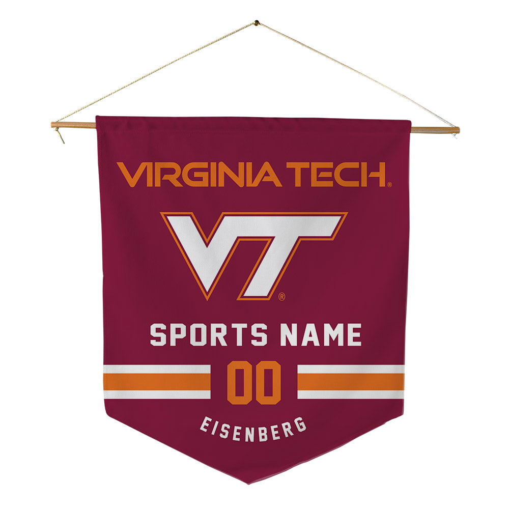 Virginia Tech - NCAA Women's Swimming & Diving : Michayla Eisenberg - Pennant - 18" x 21"-0