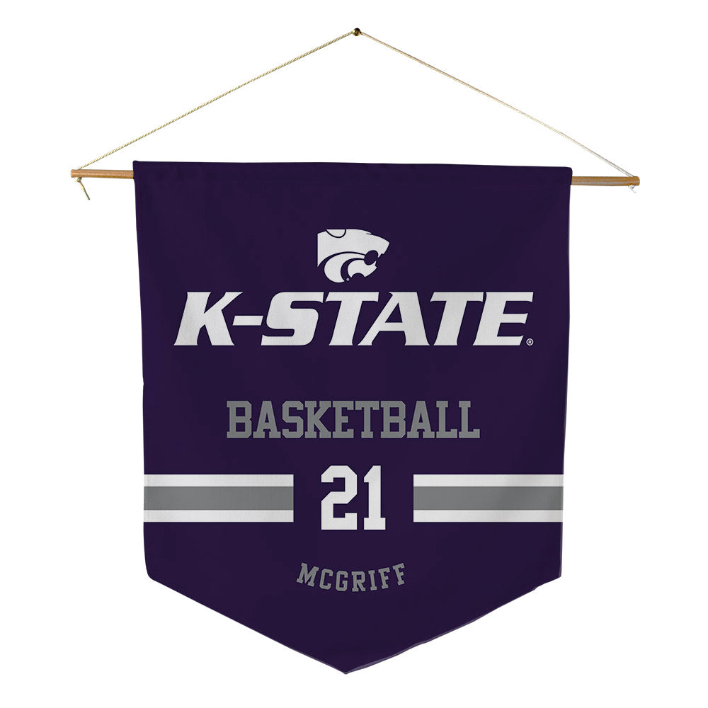Kansas State - NCAA Men's Basketball : Khamari McGriff - Pennant - 18" x 21"-0