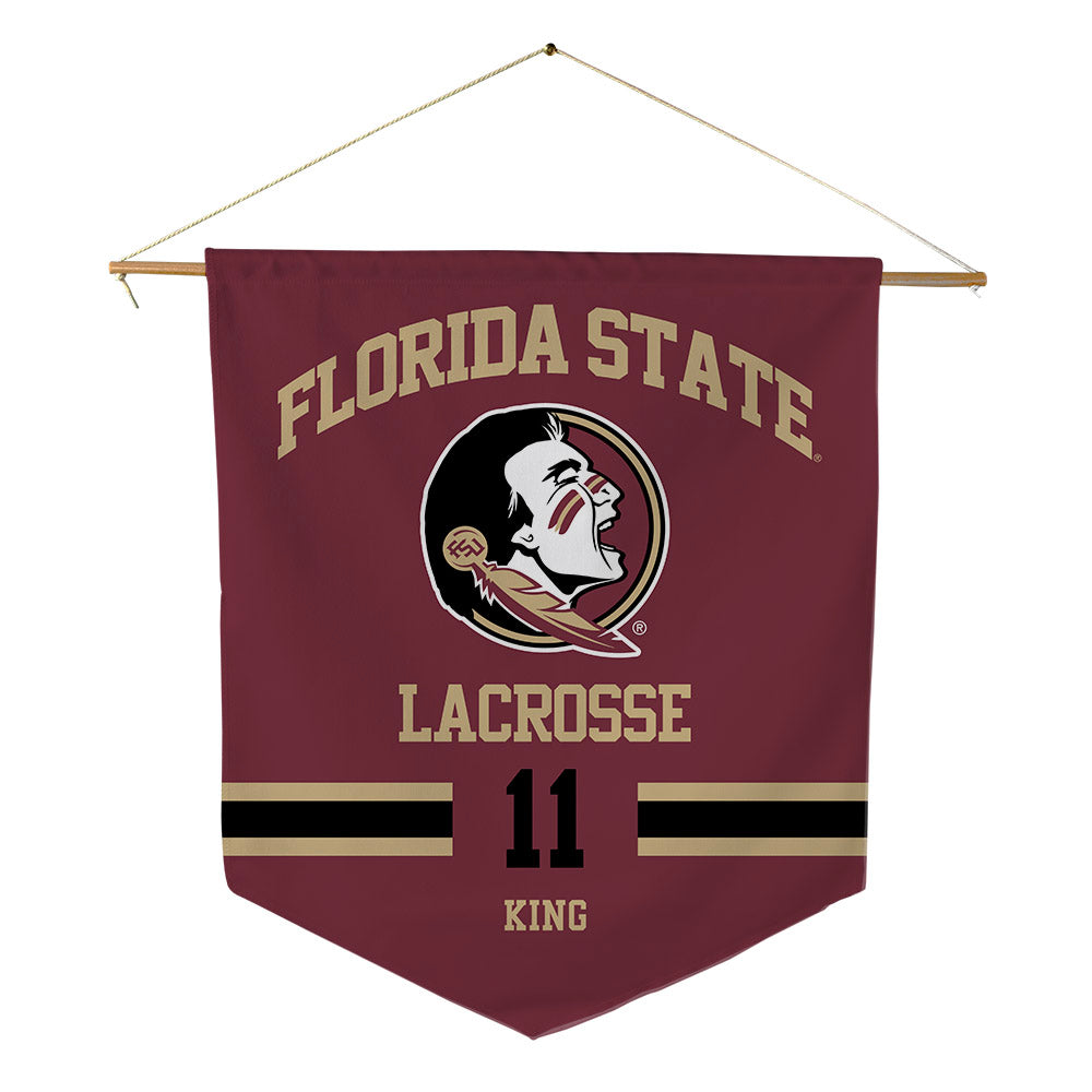 FSU - NCAA Women's Lacrosse : Danica King - Pennant - 18" x 21"-0