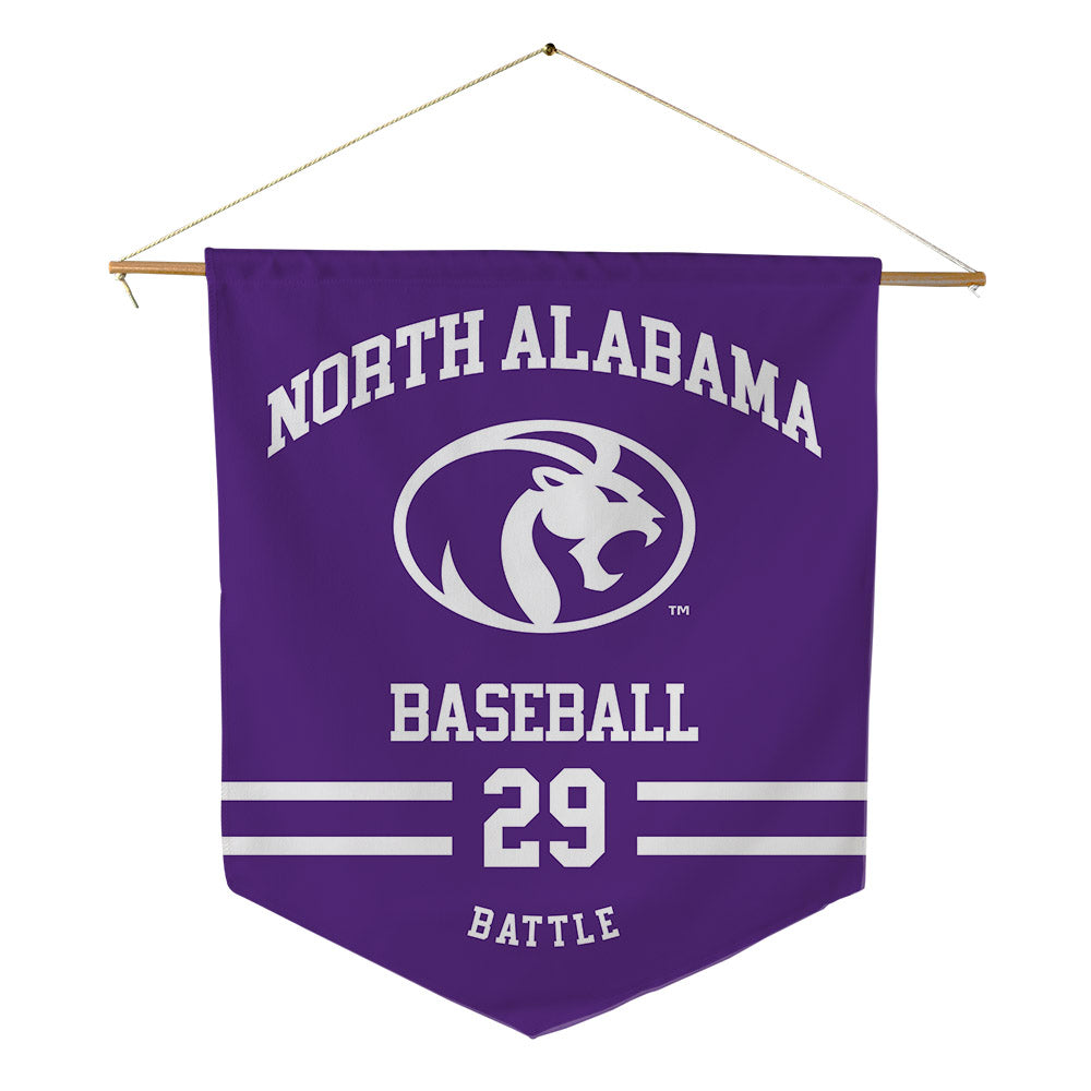 North Alabama - NCAA Baseball : justin battle - Pennant - 18" x 21"-0