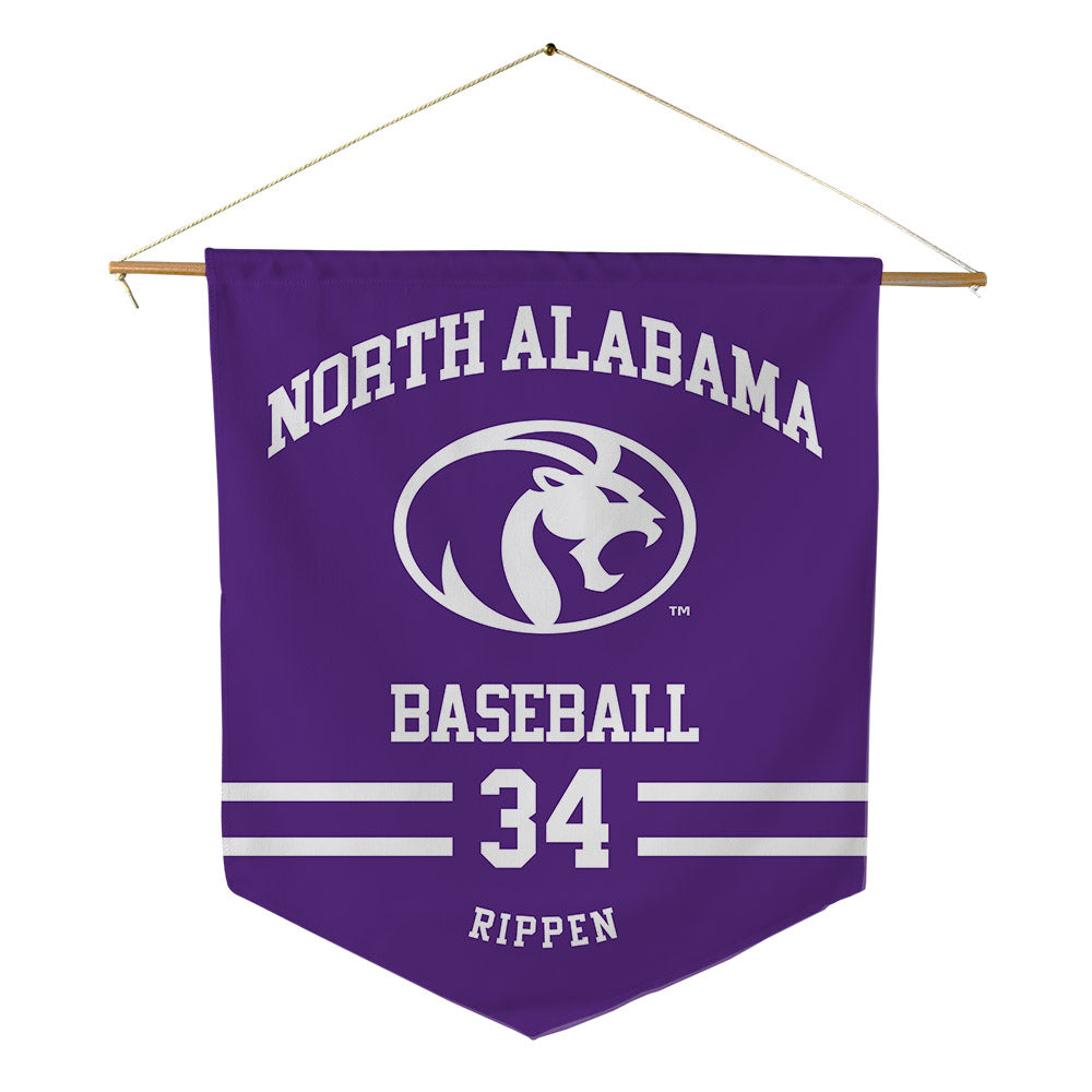 North Alabama - NCAA Baseball : Nash Rippen - Pennant - 18" x 21"-0