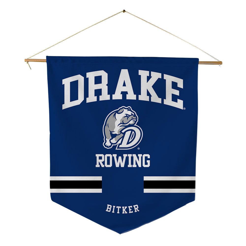 Drake - NCAA Women's Rowing : Lillian Bitker - Pennant - 18" x 21"-0