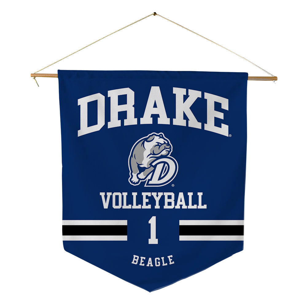 Drake - NCAA Women's Volleyball : Addison Beagle - Pennant - 18" x 21"-0