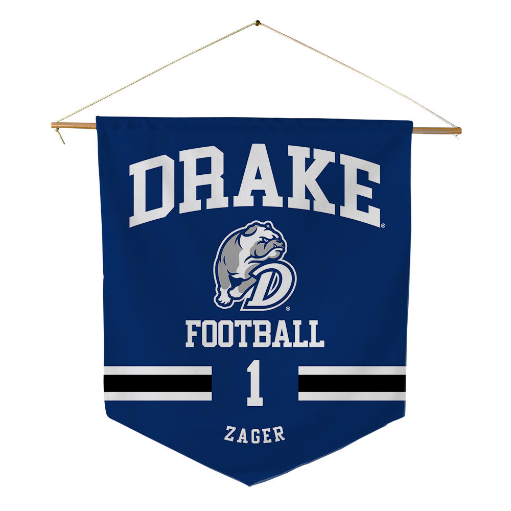 Drake - NCAA Football : Ethan Zager - Pennant - 18" x 21"-0
