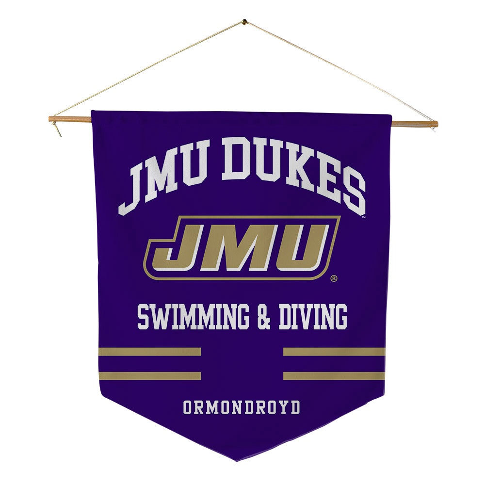 JMU - NCAA Women's Swimming & Diving : Tia Ormondroyd - Pennant - 18" x 21"-0