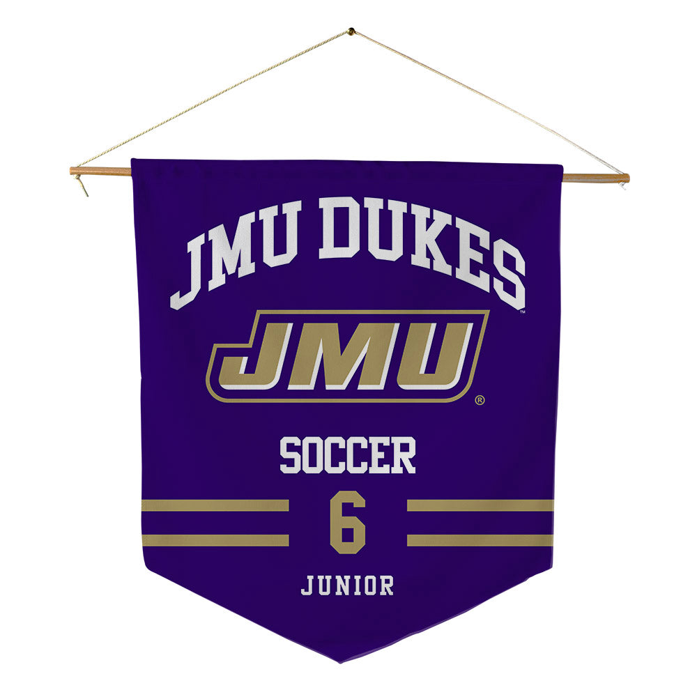 JMU - NCAA Men's Soccer : Florentino Junior - Pennant - 18" x 21"-0