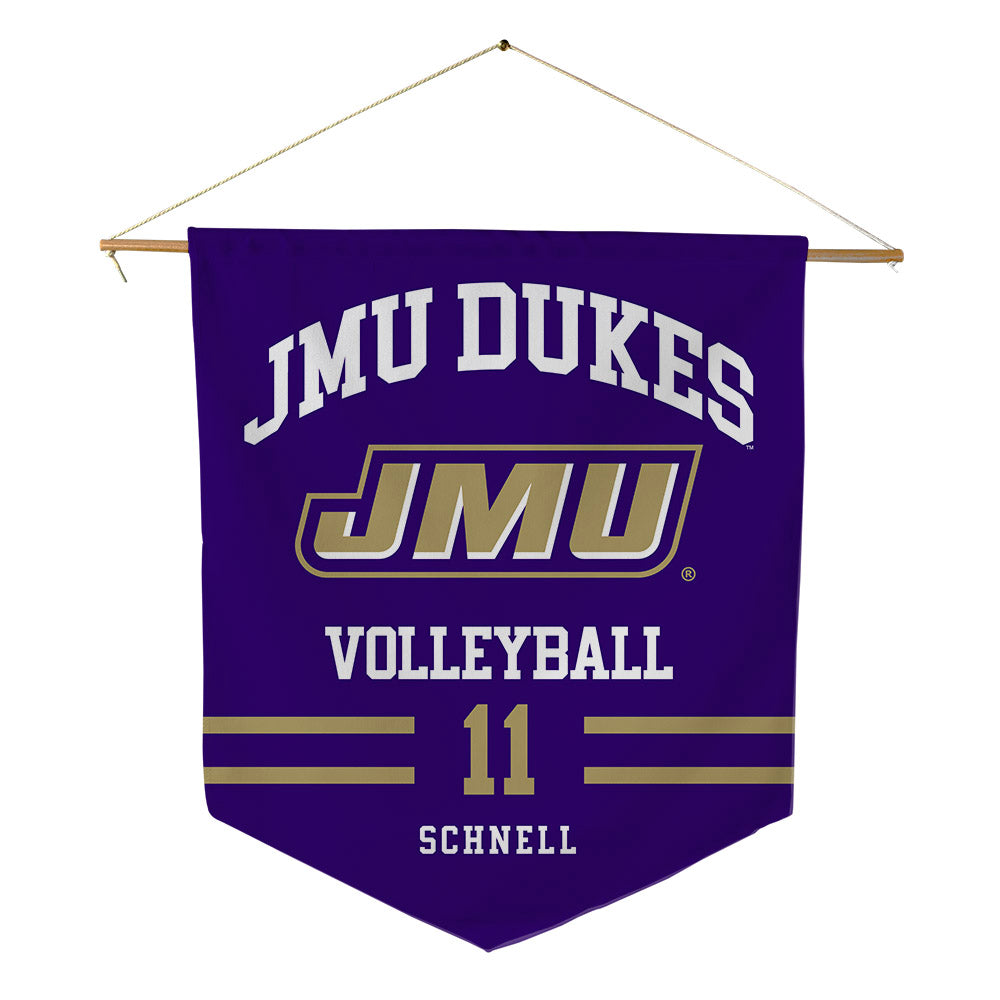JMU - NCAA Women's Volleyball : Sarah Schnell - Pennant - 18" x 21"-0
