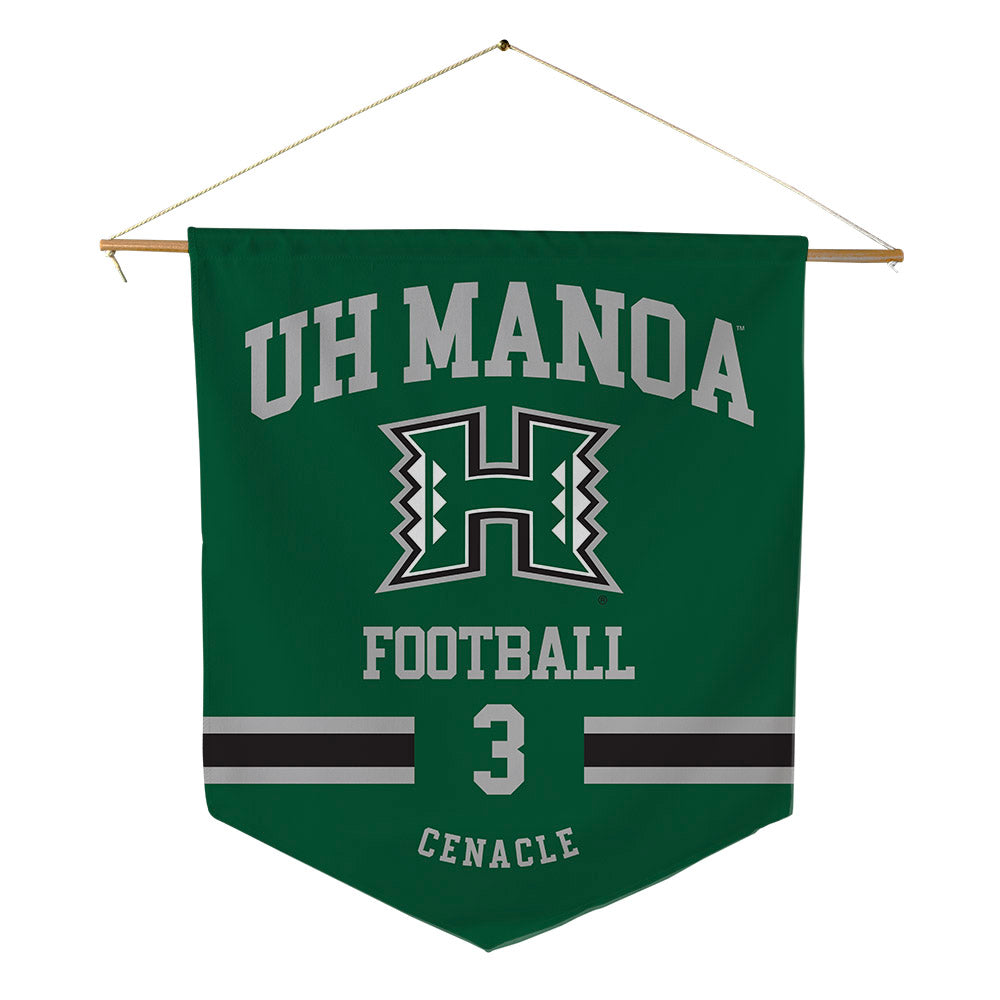 Hawaii - NCAA Football : Nicholas Cenacle - Pennant - 18" x 21"-0