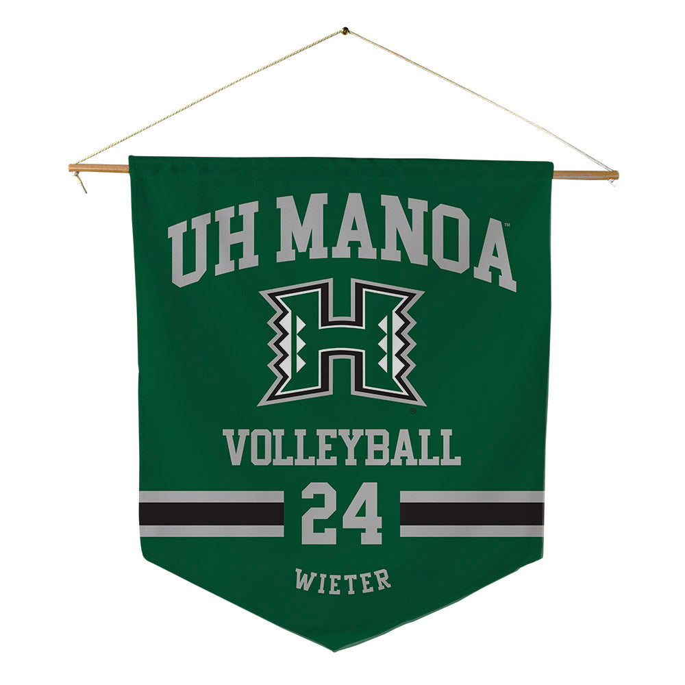 Hawaii - NCAA Men's Volleyball : Clay Wieter - Pennant - 18" x 21"-0