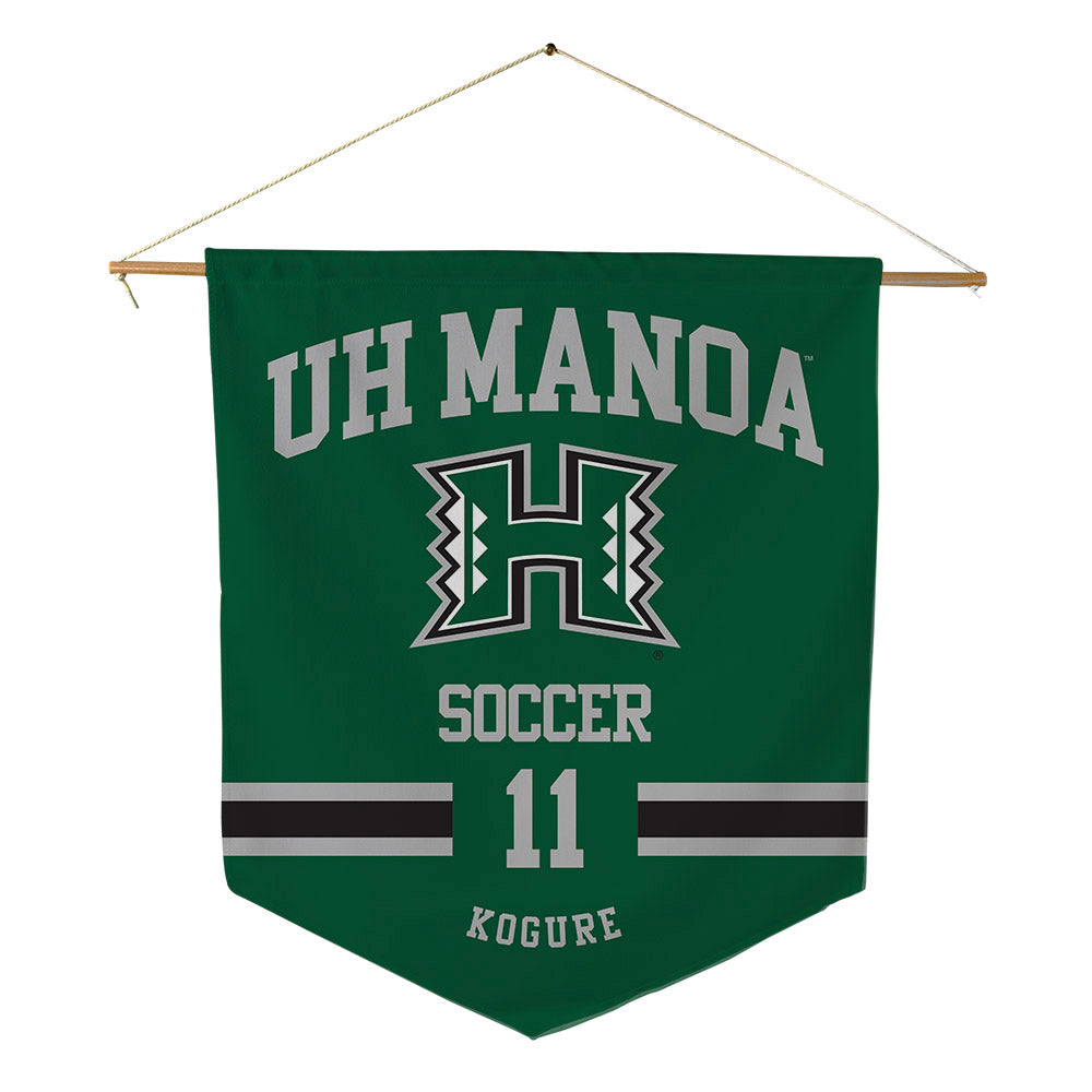 Hawaii - NCAA Women's Soccer : Wakaba Kogure - Pennant - 18" x 21"-0