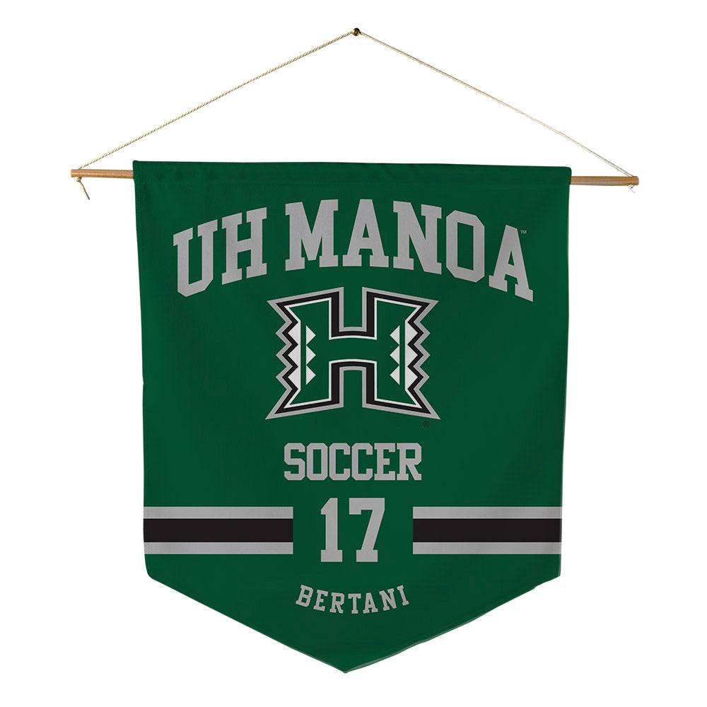 Hawaii - NCAA Women's Soccer : Piper Bertani - Pennant - 18" x 21"-0