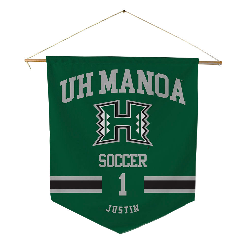 Hawaii - NCAA Women's Soccer : Kennedy Justin - Pennant - 18" x 21"-0