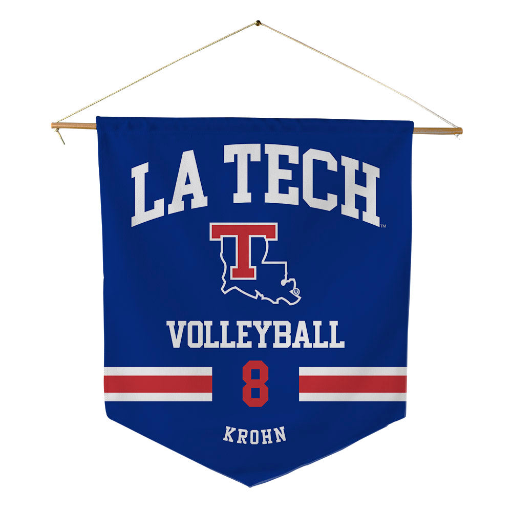 LA Tech - NCAA Women's Volleyball : Grace Krohn - Pennant - 18" x 21"-0