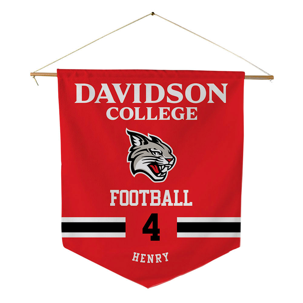 Davidson - NCAA Football : Tahir Henry - Pennant - 18" x 21"-0