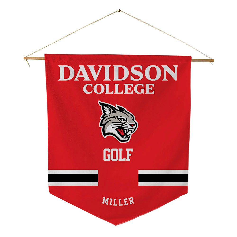 Davidson - NCAA Men's Golf : Price Miller - Pennant - 18" x 21"-0