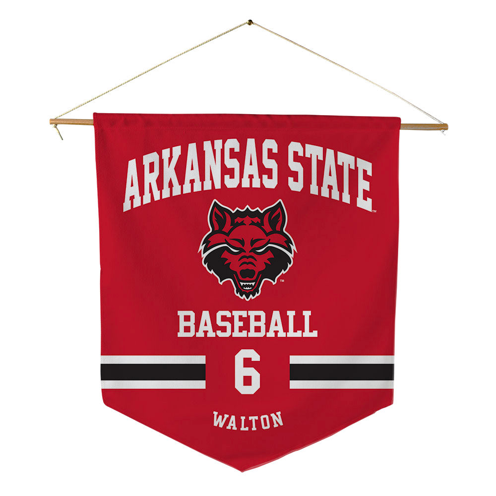 Arkansas State - NCAA Baseball : Lane Walton - Pennant - 18" x 21"-0