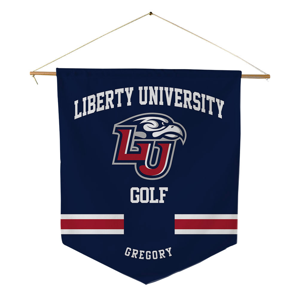 Liberty - NCAA Men's Golf : Andrew Gregory - Pennant - 18" x 21"-0