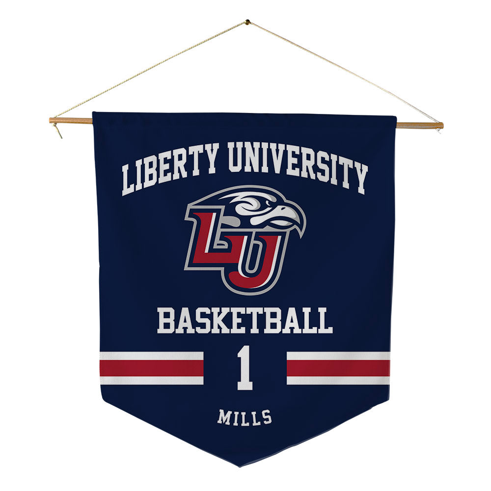 Liberty - NCAA Women's Basketball : Avery Mills - Pennant - 18" x 21"-0