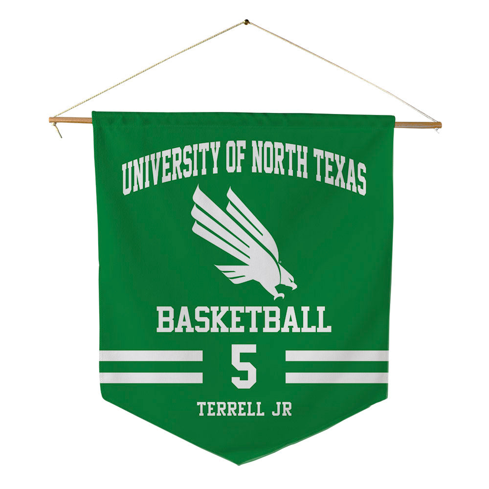 North Texas - NCAA Men's Basketball : david terrell jr - Pennant - 18" x 21"-0