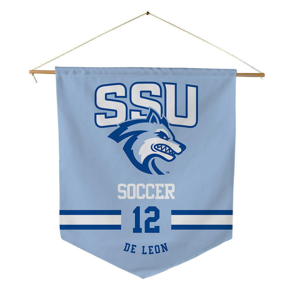 SSU - NCAA Men's Soccer : Christopher De Leon - Pennant - 18" x 21"-0