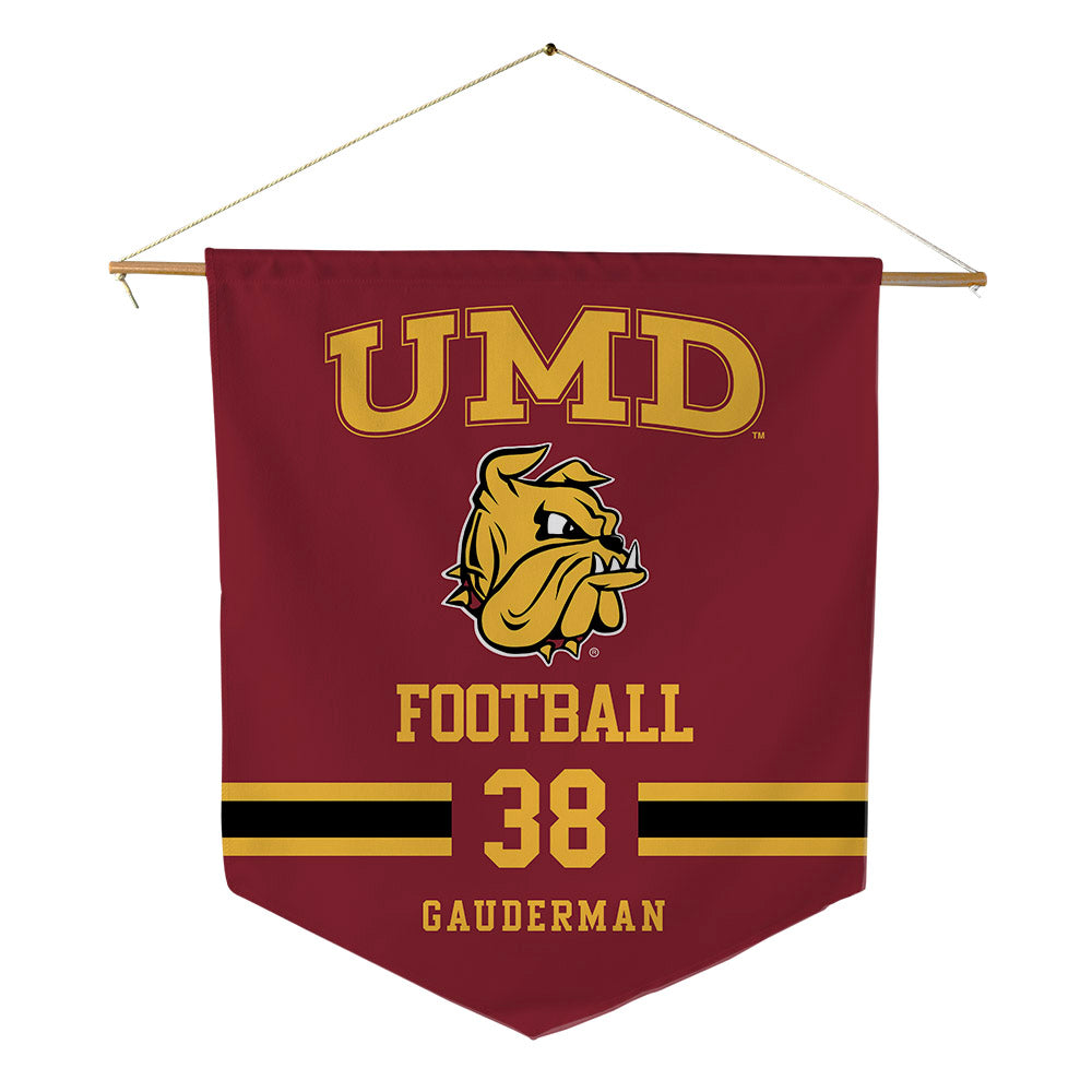 UMN Duluth - NCAA Football : David Gauderman - Pennant - 18" x 21"-0