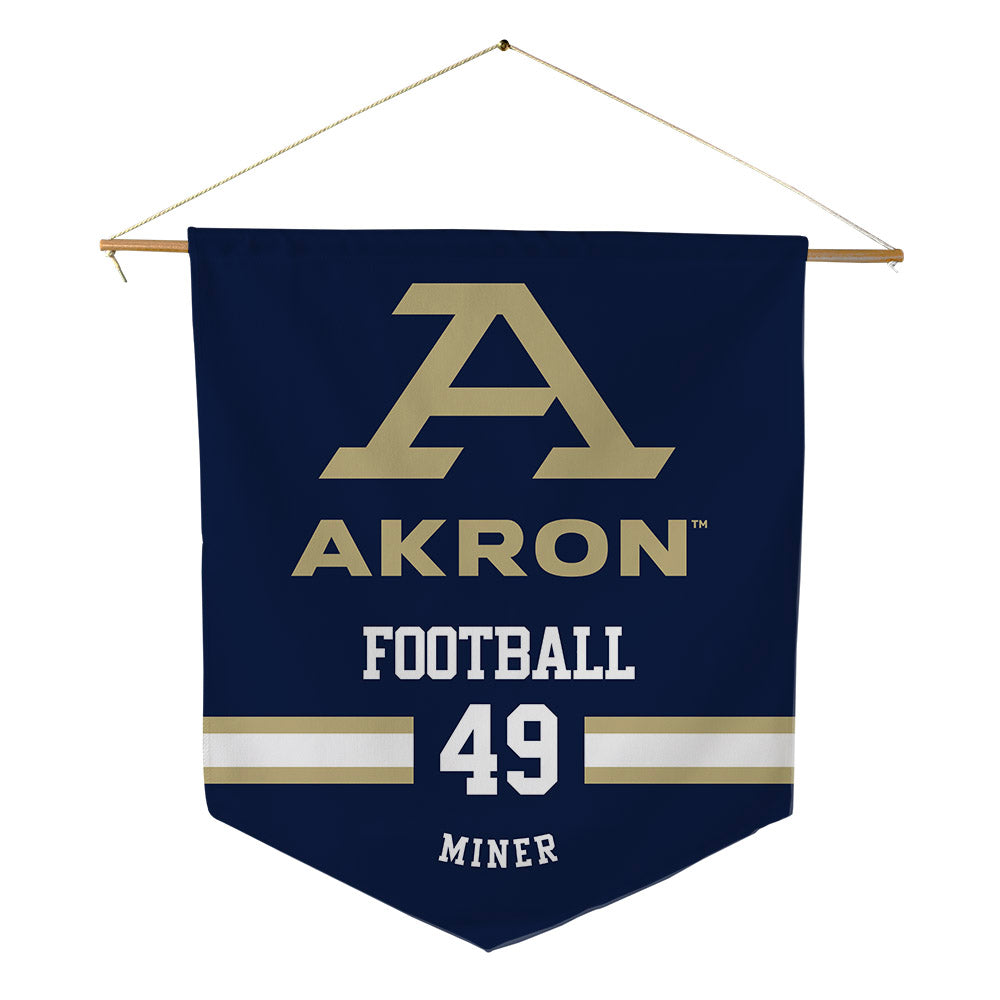 Akron - NCAA Football : Frank Miner - Pennant - 18" x 21"-0