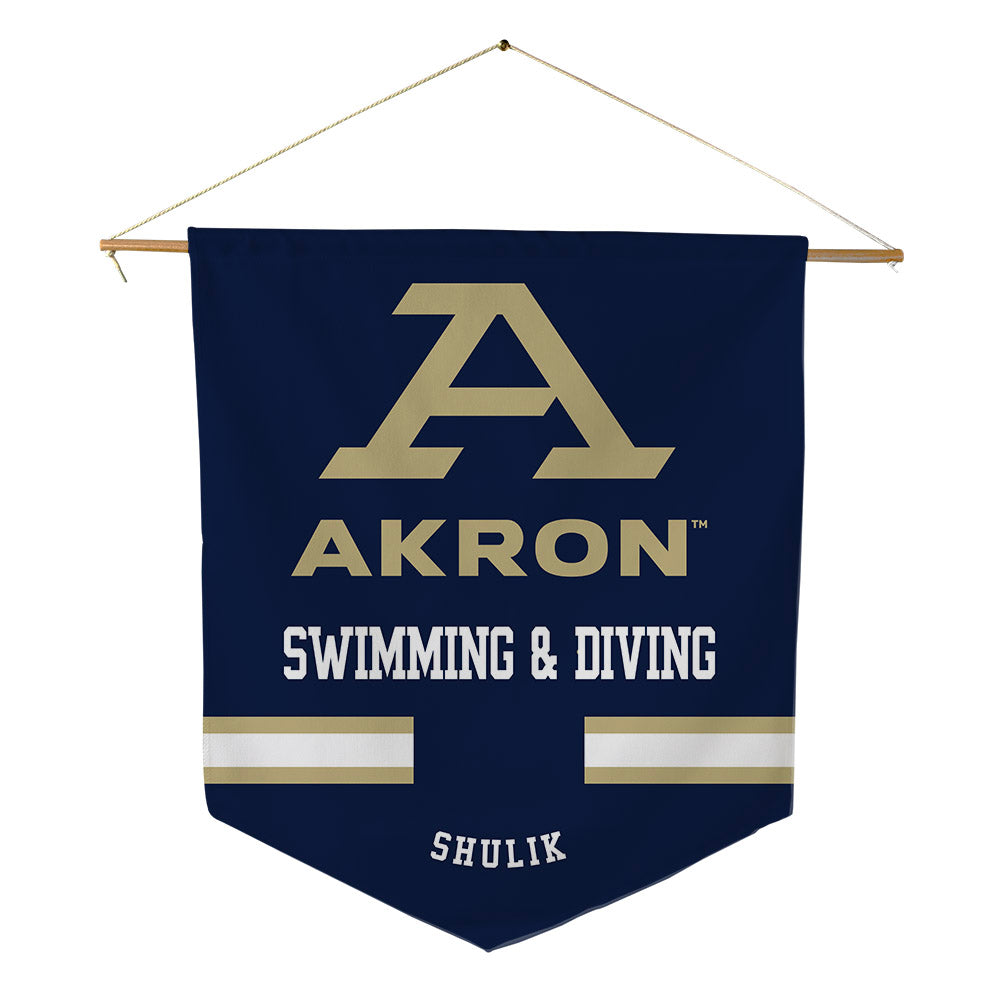 Akron - NCAA Women's Swimming & Diving : Nina Shulik - Pennant - 18" x 21"-0
