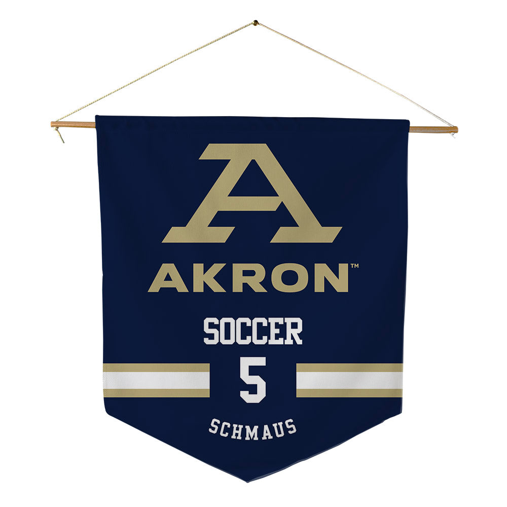 Akron - NCAA Men's Soccer : Malte Schmaus - Pennant - 18" x 21"-0