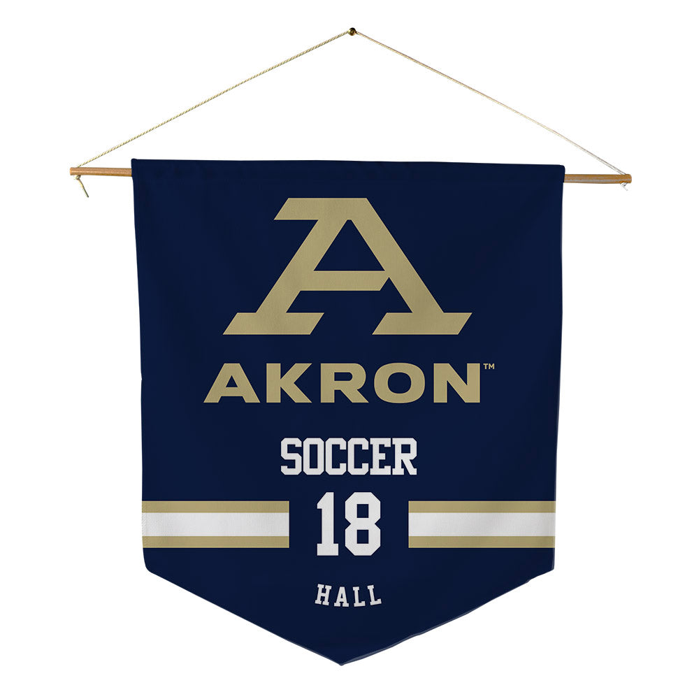 Akron - NCAA Women's Soccer : Addison Hall - Pennant - 18" x 21"-0