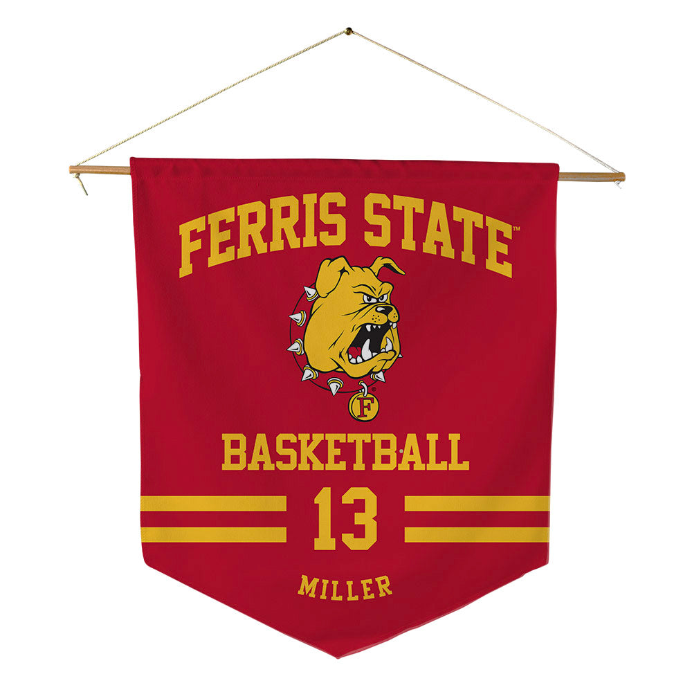 Ferris State - NCAA Women's Basketball : Charlotte Miller - Pennant - 18" x 21"-0