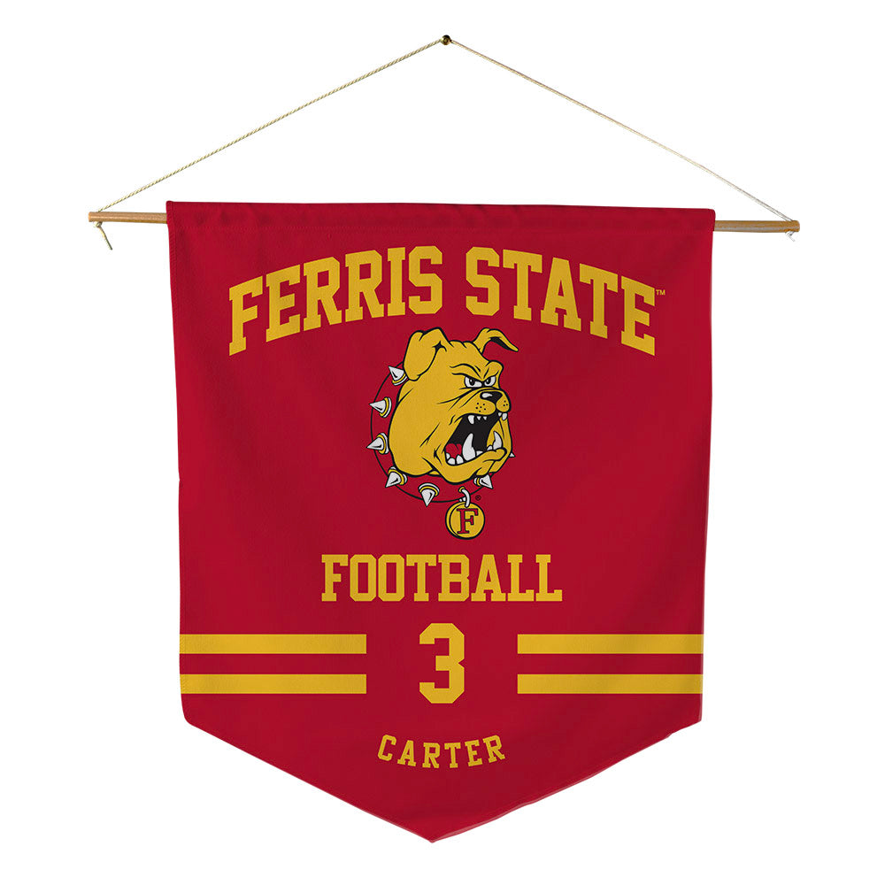 Ferris State - NCAA Football : Chase Carter - Pennant - 18" x 21"-0