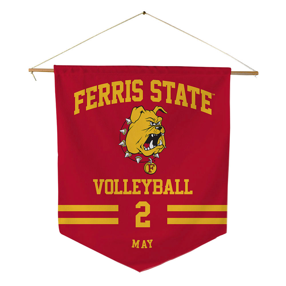 Ferris State - NCAA Women's Volleyball : Emily May - Pennant - 18" x 21"-0