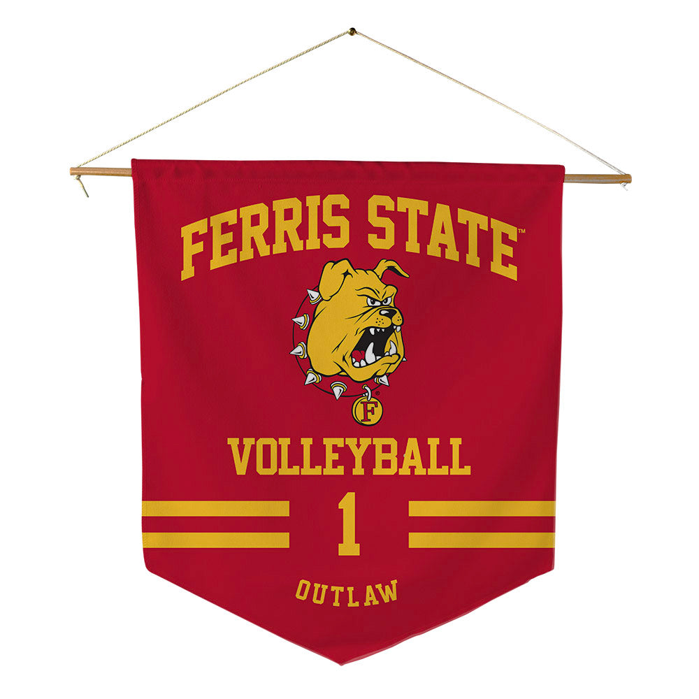 Ferris State - NCAA Women's Volleyball : Tatum Outlaw - Pennant - 18" x 21"-0