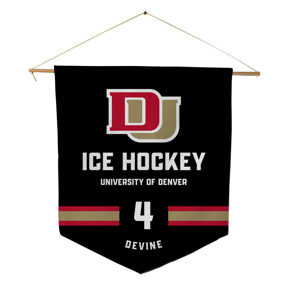 DU - NCAA Men's Ice Hockey : Jack Devine - Pennant - 18" x 21"-0